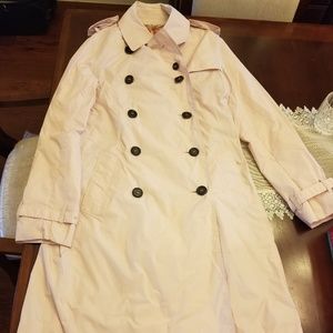 Baby Pink Burberry Trench Coat Size 4 WITH Belt NWOT